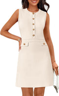 Women's Formal Work Mini Dress - Versatile Sleeveless Knit ()