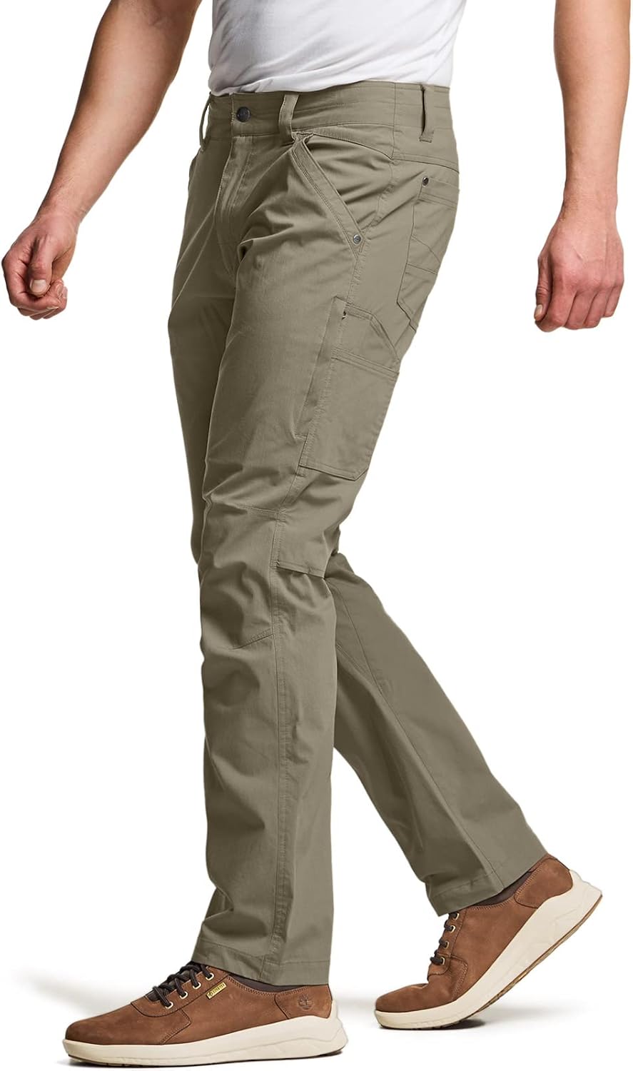 CQR Men's Vent Stretch Pants for Casual and Work Activities