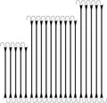 Bungee Cords with S Hooks 15in, 21in, 31in 20 Pack - Heavy Duty Straps