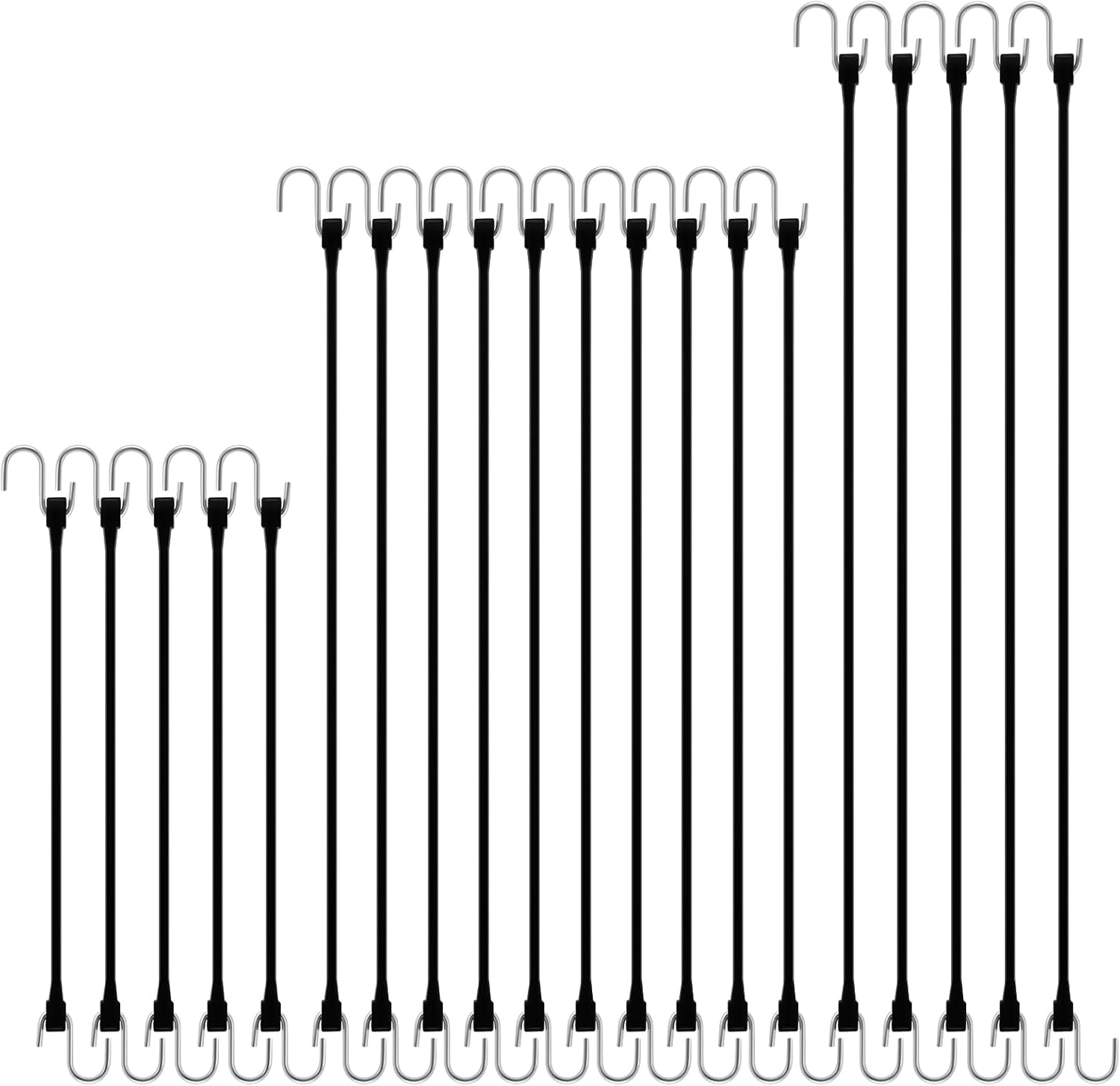 ROBLOCK Bungee Cords with Hooks for Tarp and Cargo Securing
