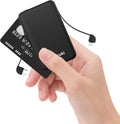 Smallest Portable Charger with Built-in Cables 6000mAh - Ultra Slim
