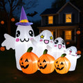 Halloween Inflatables 7.2FT Ghost and Pumpkin Yard Decoration - Bright