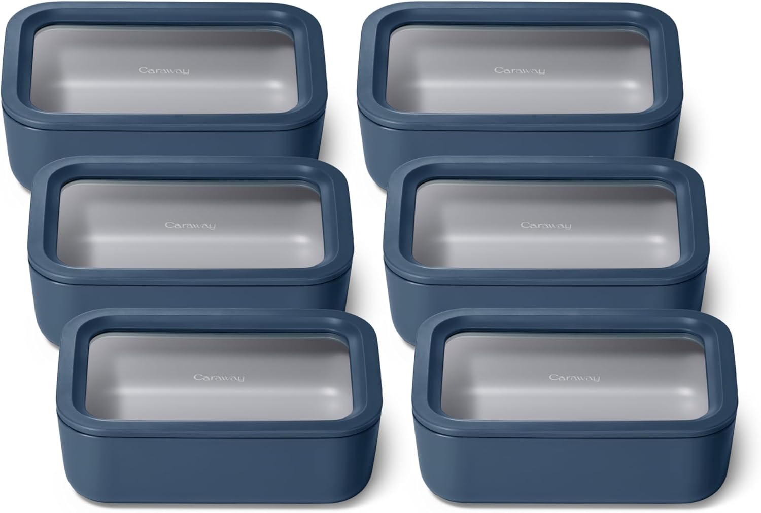 Caraway 6pc Glass Food Storage Set - Non Toxic & Microwave Safe