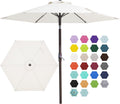 7.5ft Patio Umbrella Market Table Umbrella - Sturdy Crank Tilt Shade