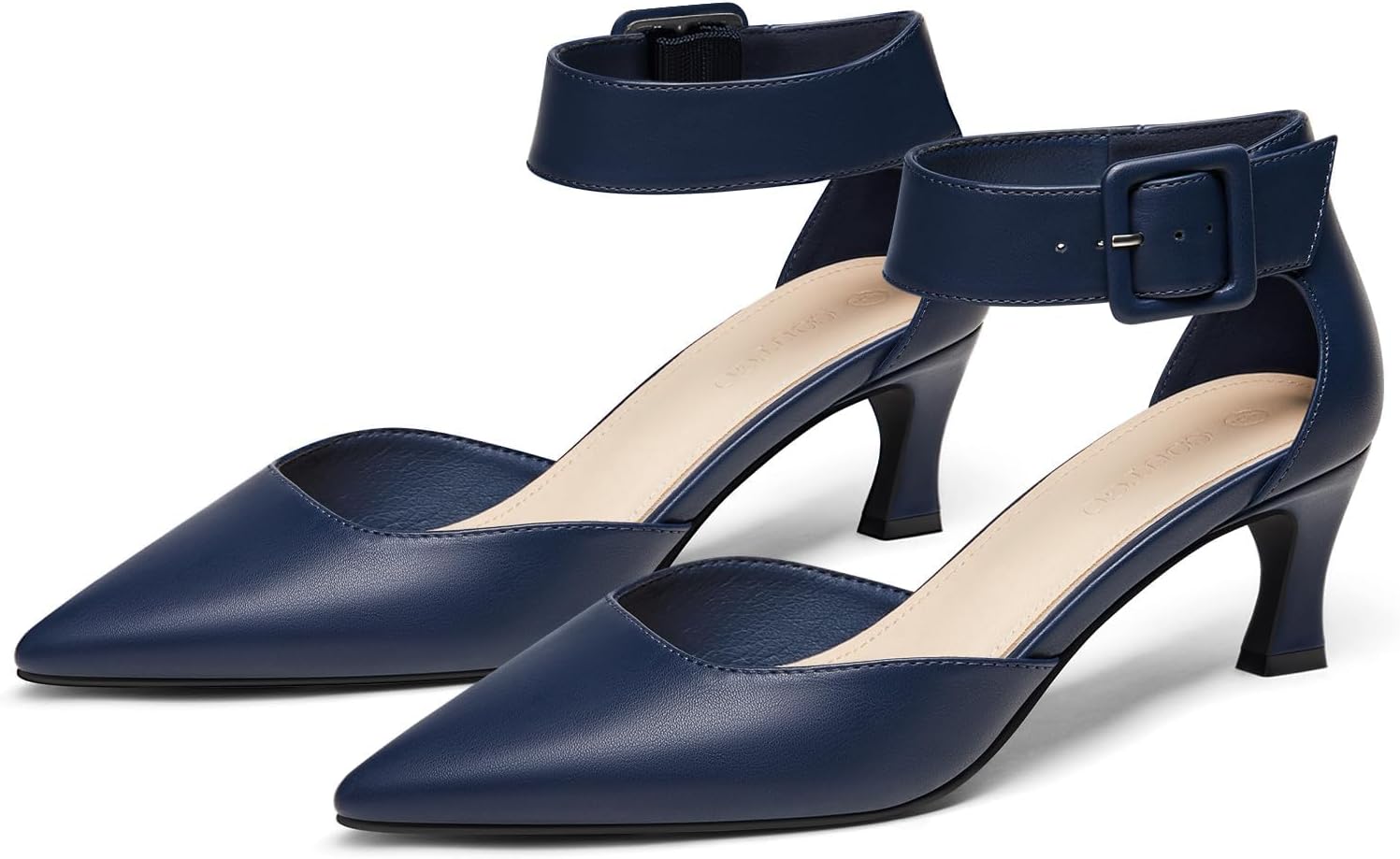Coutgo Womens Kitten Low Heels for Elegant Dressy Occasions