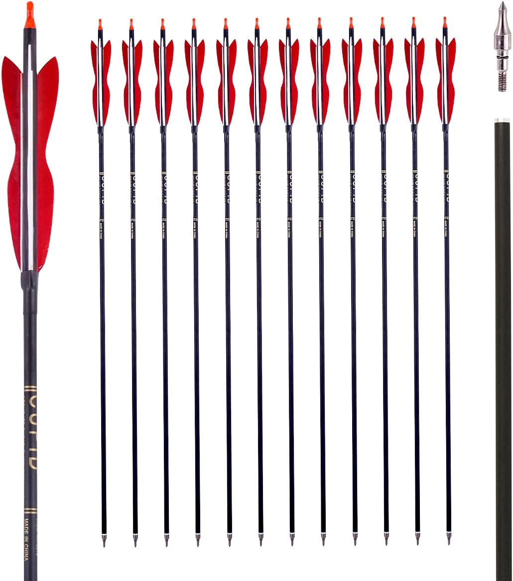 31 Carbon Hunting Arrows for Recurve and Compound Bows
