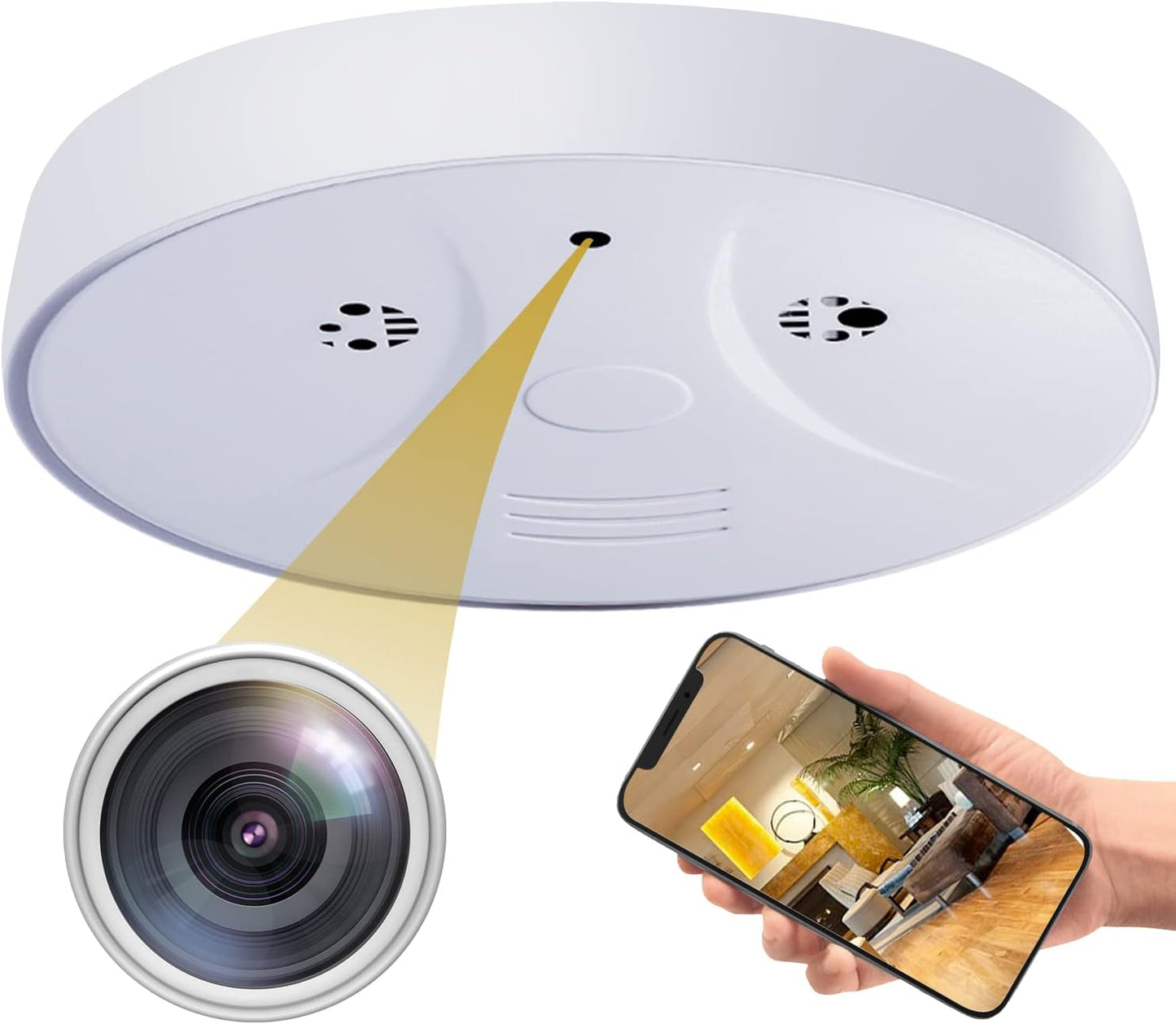 Hidden Camera Smoke Detector for Home Surveillance Security