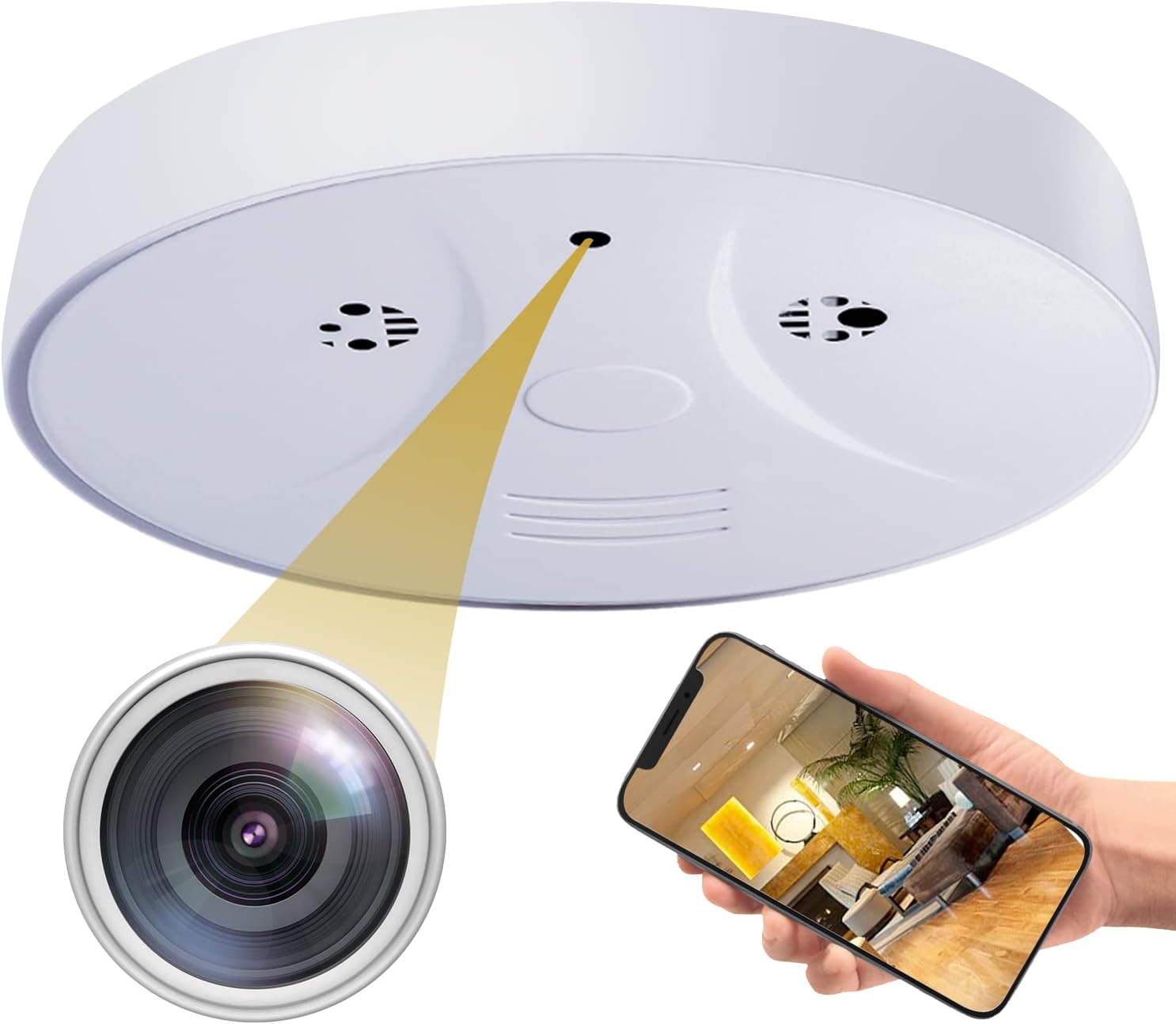 Hidden Camera Smoke Detector for Home Surveillance Security