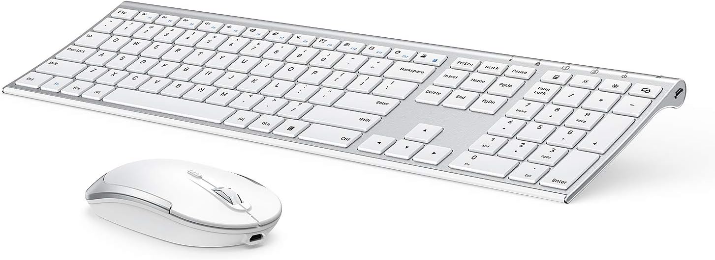 Ultra-Silent Rechargeable Keyboard & Mouse Combo by Vssoplor - Nano USB Receiver