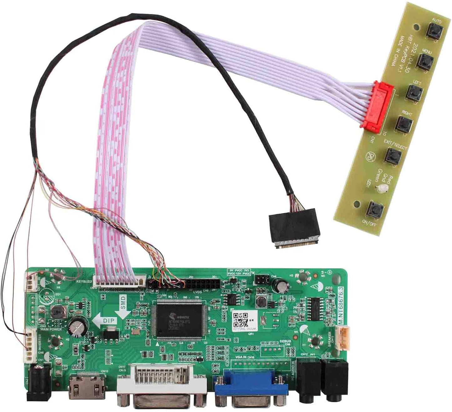 VSDISPLAY DVI VGA Audio LCD Controller Board for 8.9 in Screens