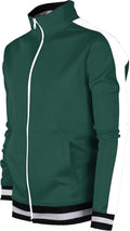 Mens Urban Hip Hop Slim Fit Track Jacket - Side Taping Sportswear