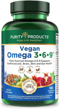 Vegan Omega 3-6-9 Formula - Plant-Based Essential Fatty Acids