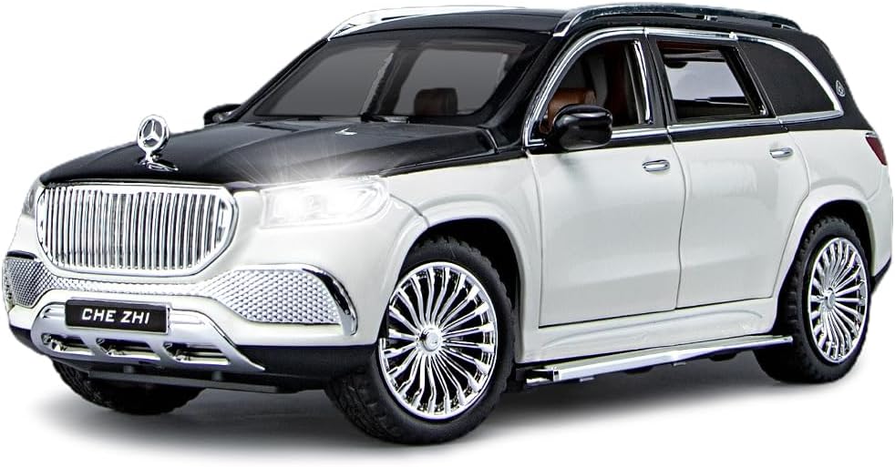 1:24 Benz Maybach GLS600 Alloy Car Model with Sound and Light