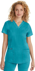 Healing Hands Scrub Top for Women with 3 Pockets - Jasmin Fit