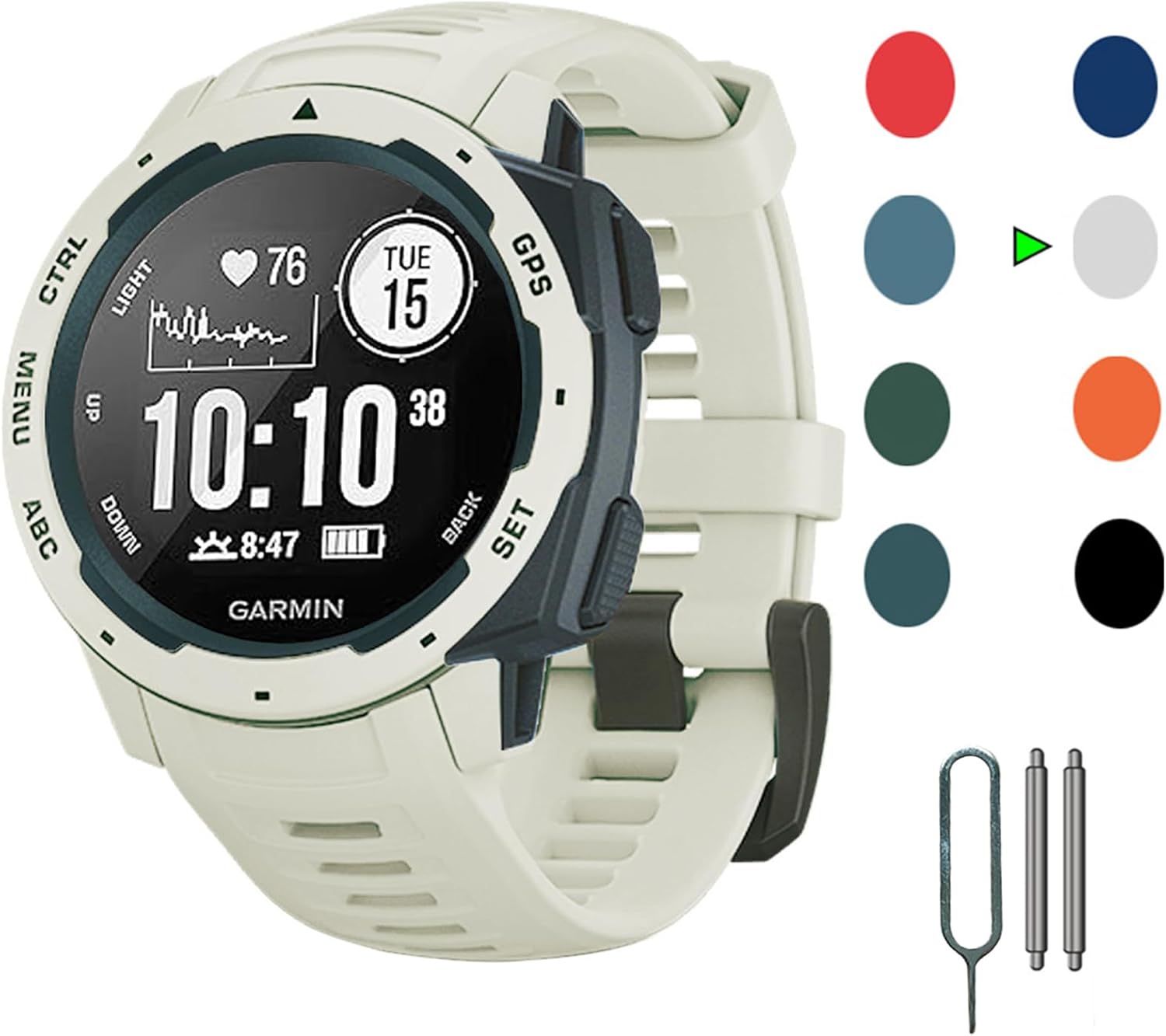 Silicone Band for Garmin Instinct - Durable Replacement