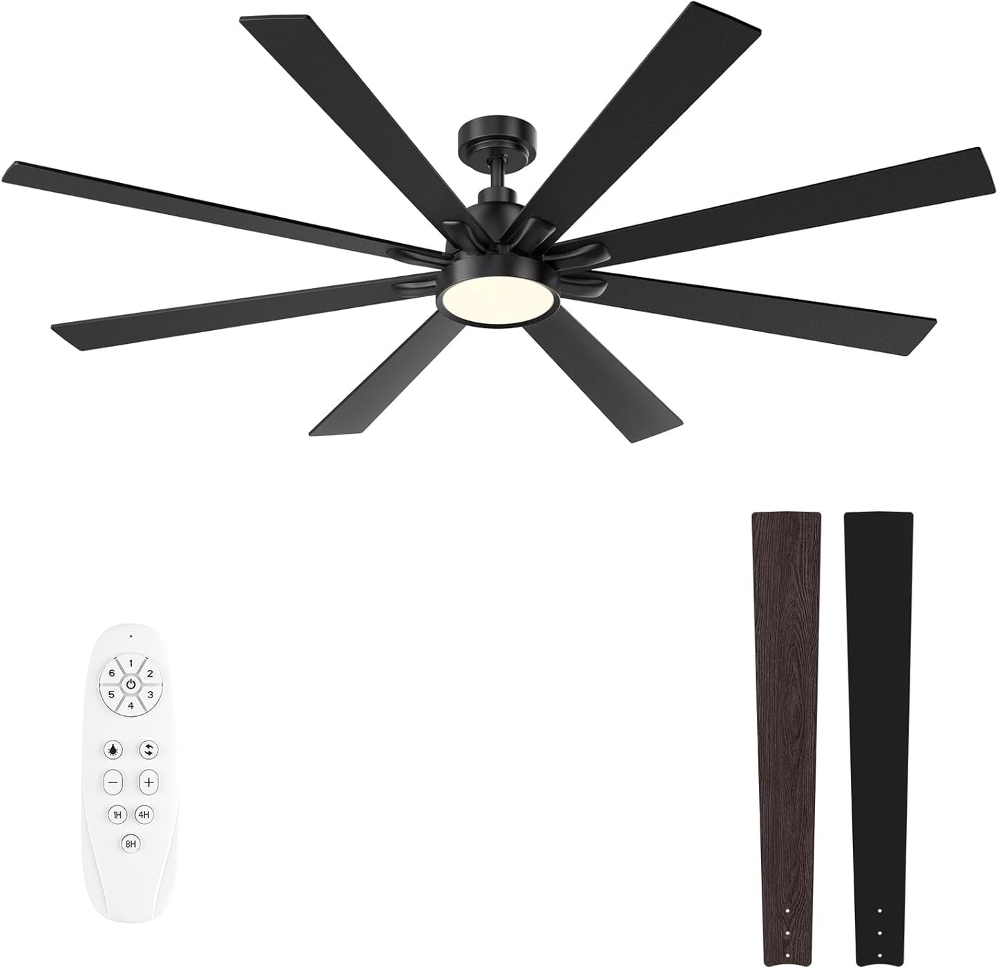 62 Inch Large Ceiling Fans with Lights for Modern Living Spaces