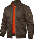 TACVASEN Men's Bomber Jacket - Warm Lightweight Windbreaker Ribbing