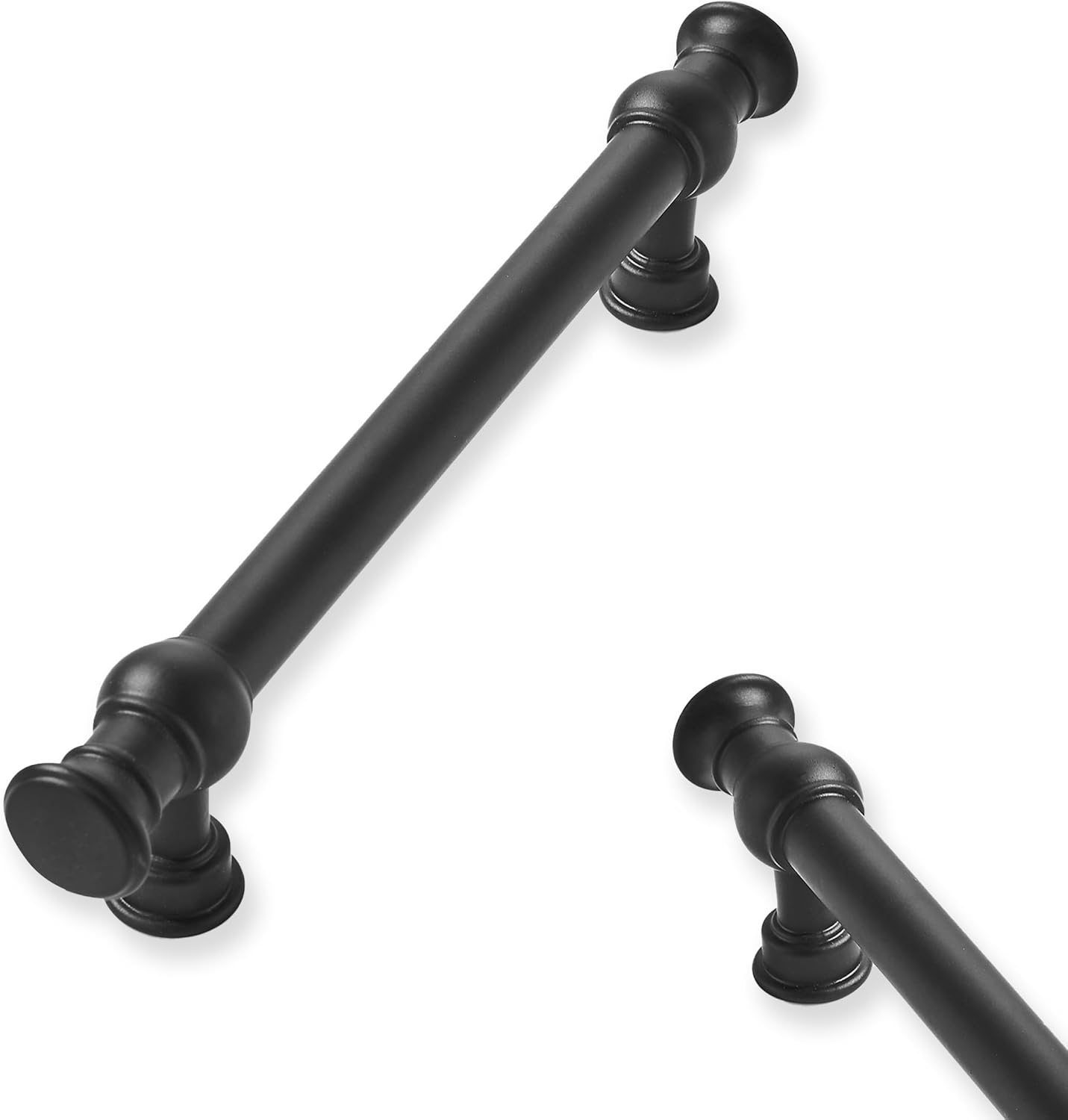 10-Pack 3-3/4in Matte Black Cabinet Pulls for Kitchen Hardware