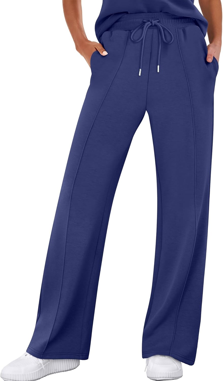 ANRABESS Women's Wide Leg Sweatpants High Waist Joggers