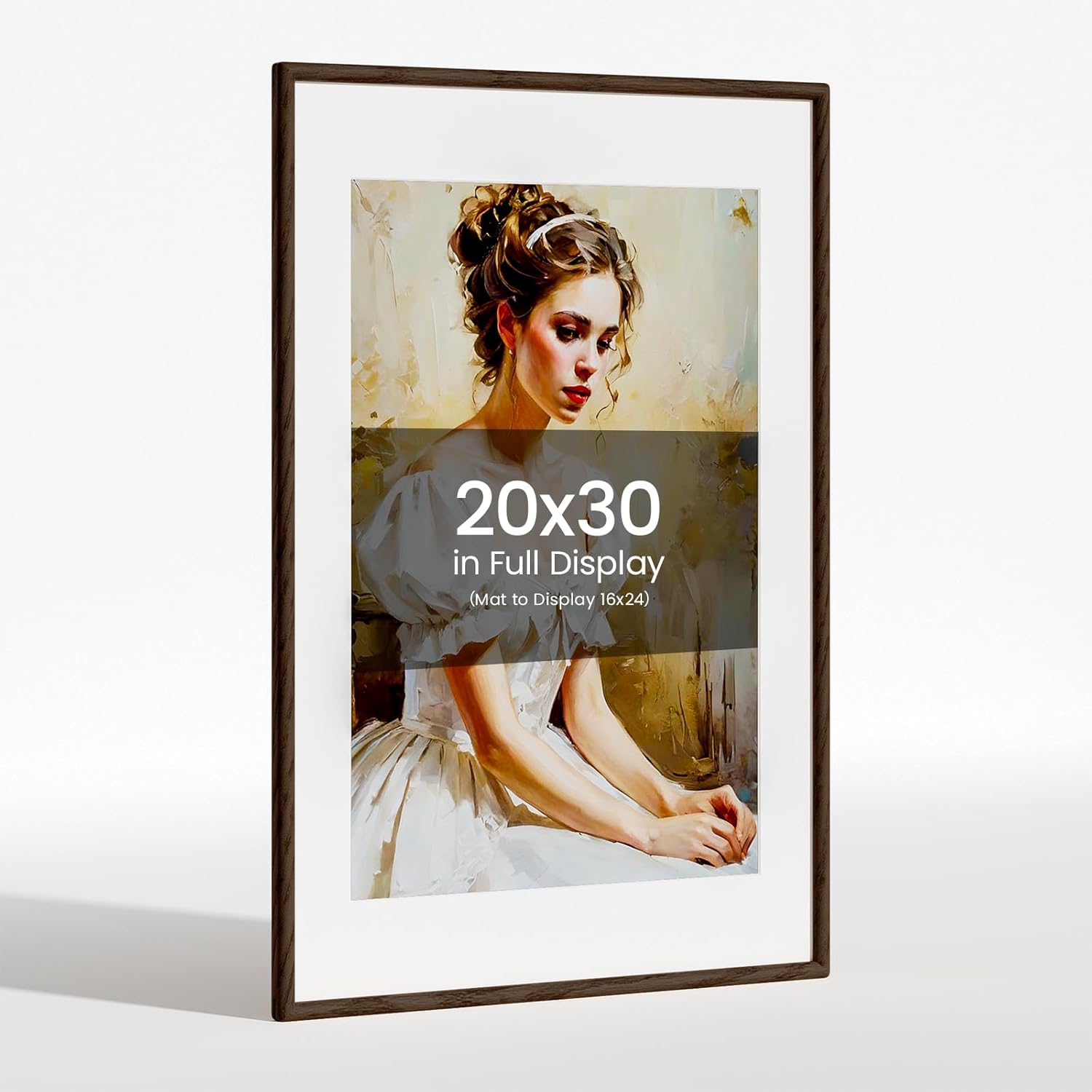 20x30 Picture Frame Natural Oak Wood for Photos and Certificates