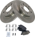 TRQ Rear Brake Pad & Rotor Kit Compatible with 2014-2016 Mazda 3