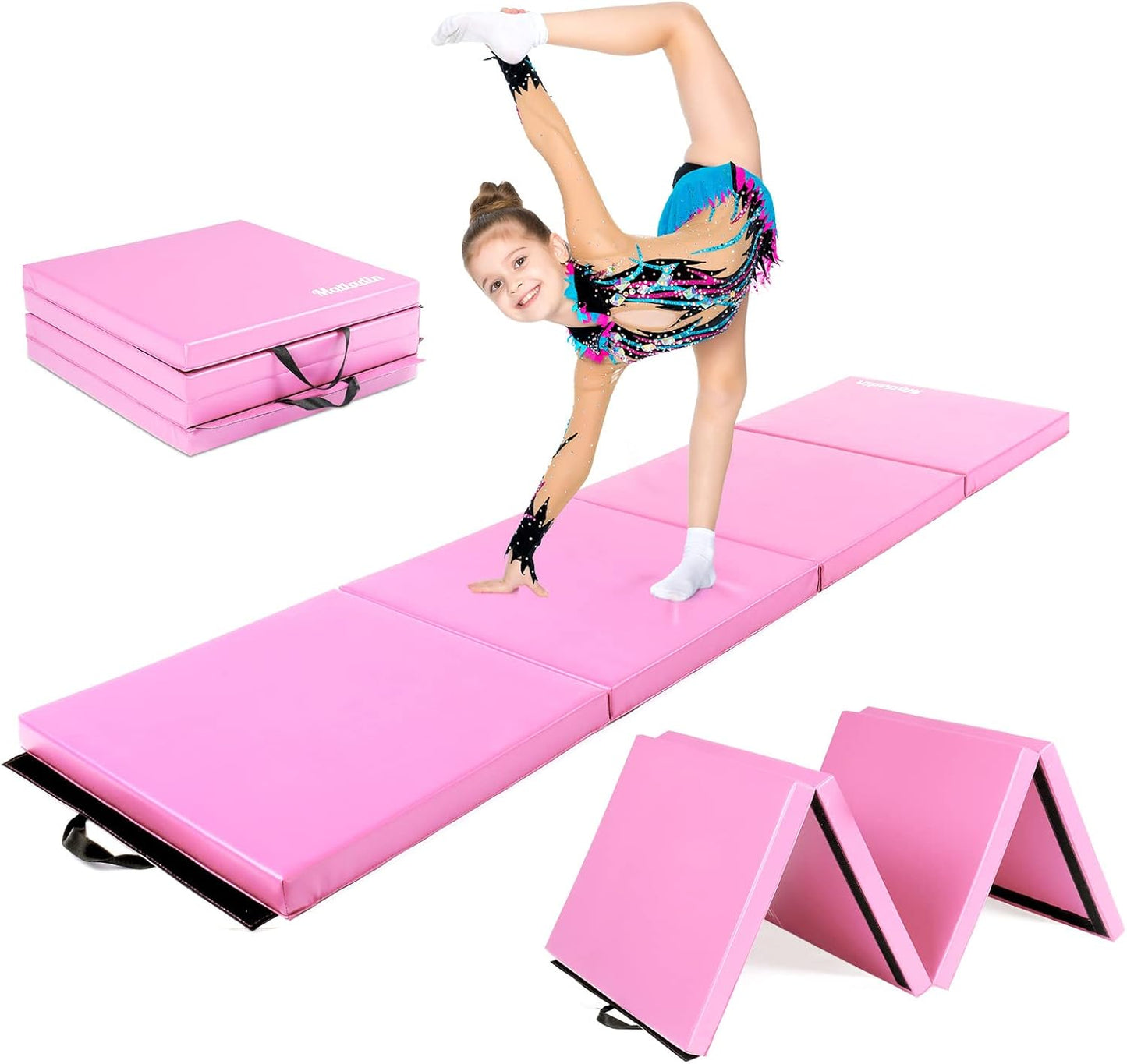 8ft Folding Gymnastics Mat for Exercise, Yoga, and Cheerleading