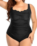Aqua Eve Plus Size One Piece Swimsuit with Tummy Control Design