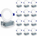 4 in Ultra-Thin LED Recessed Ceiling Light 12 Pack - Selectable Color