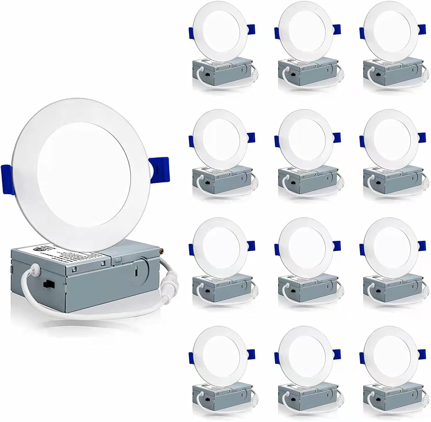 Meconard 12 Pack 4 Inch Ultra-Thin LED Recessed Ceiling Light