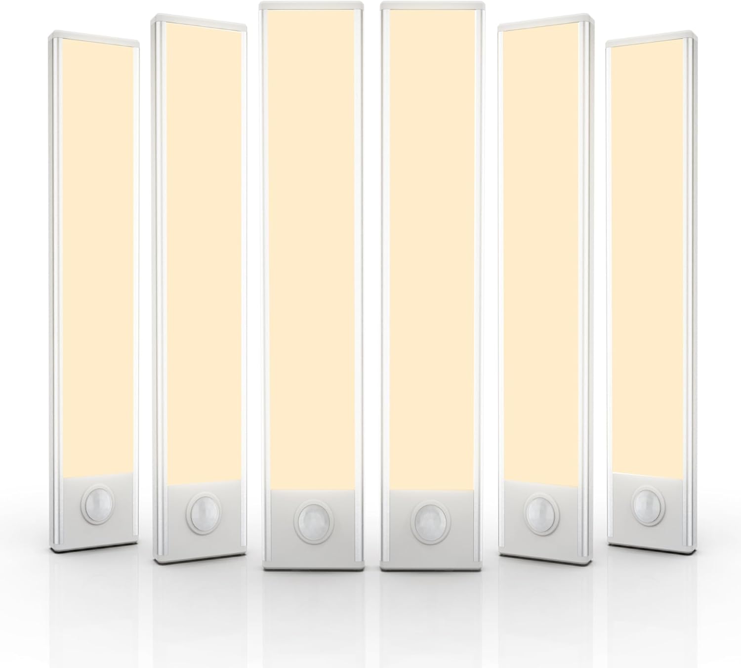 6 Pack Wireless Motion Sensor Under Cabinet Lights for Home