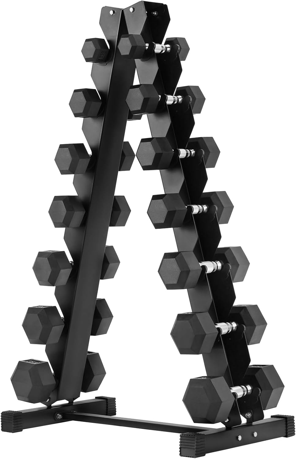Hex Dumbbells Rubber Coated Cast Iron Free Weights for Exercises