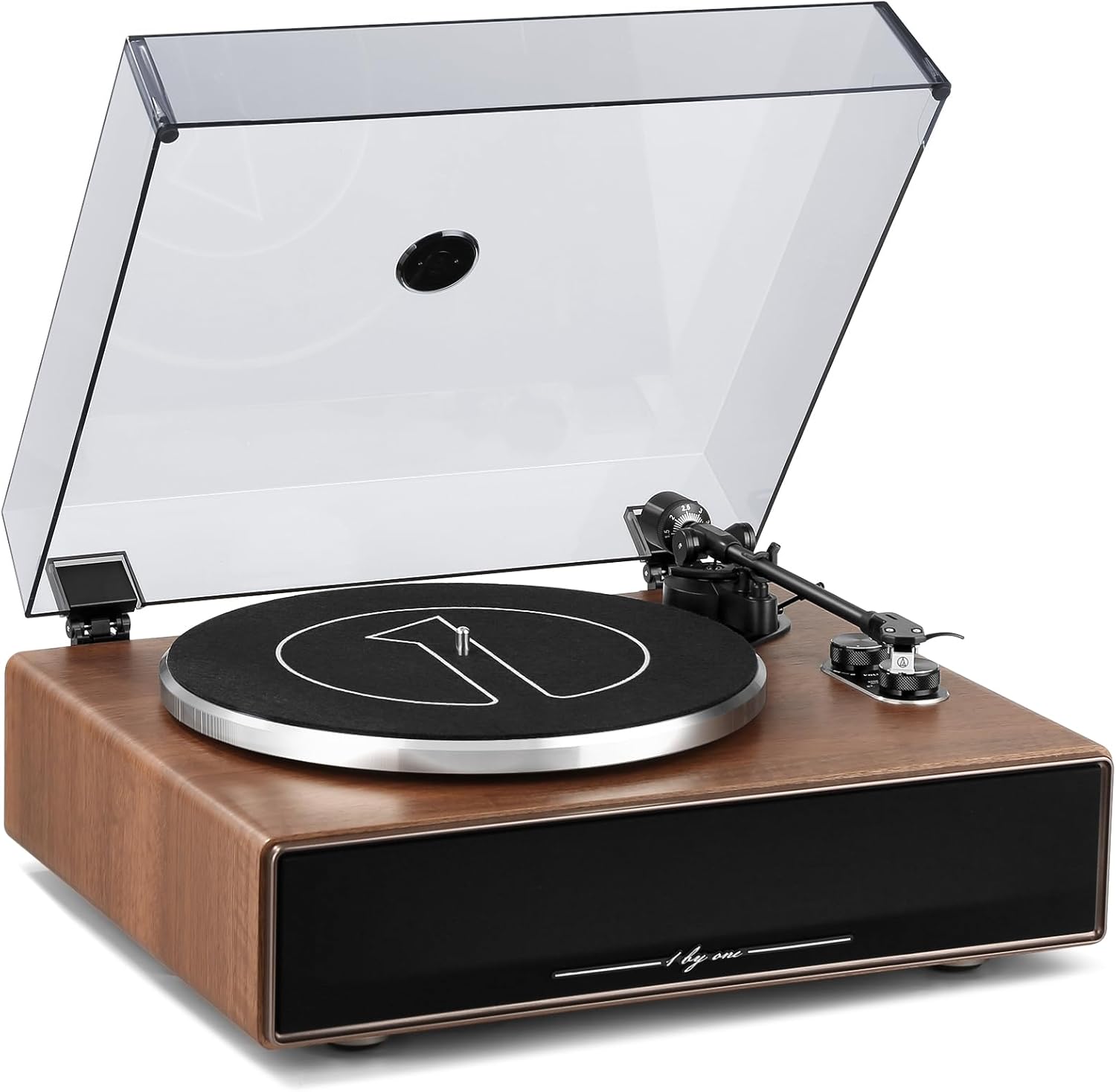 1 by ONE Vinyl Record Player with Bluetooth and Built-in Speakers