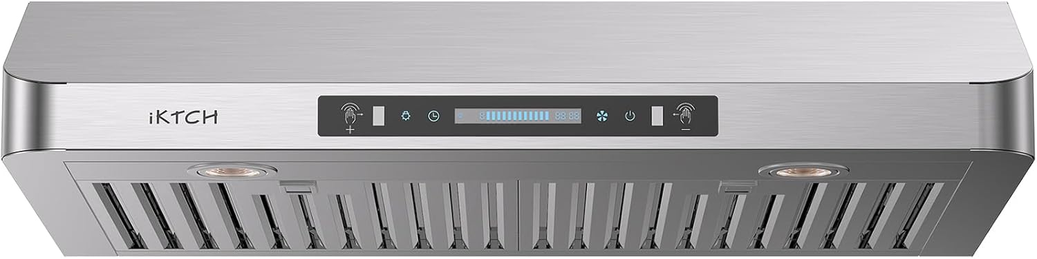 IKTCH Under Cabinet Range Hood 30 Inch with 390-CFM Power