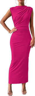Bodycon Ruched Maxi Dress Women - Flattering Summer Evening Wear