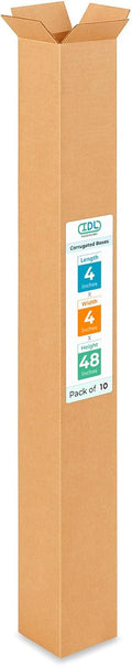 Tall Moving & Shipping Boxes 4x4x48 in (10-Pack) - Extra Strength