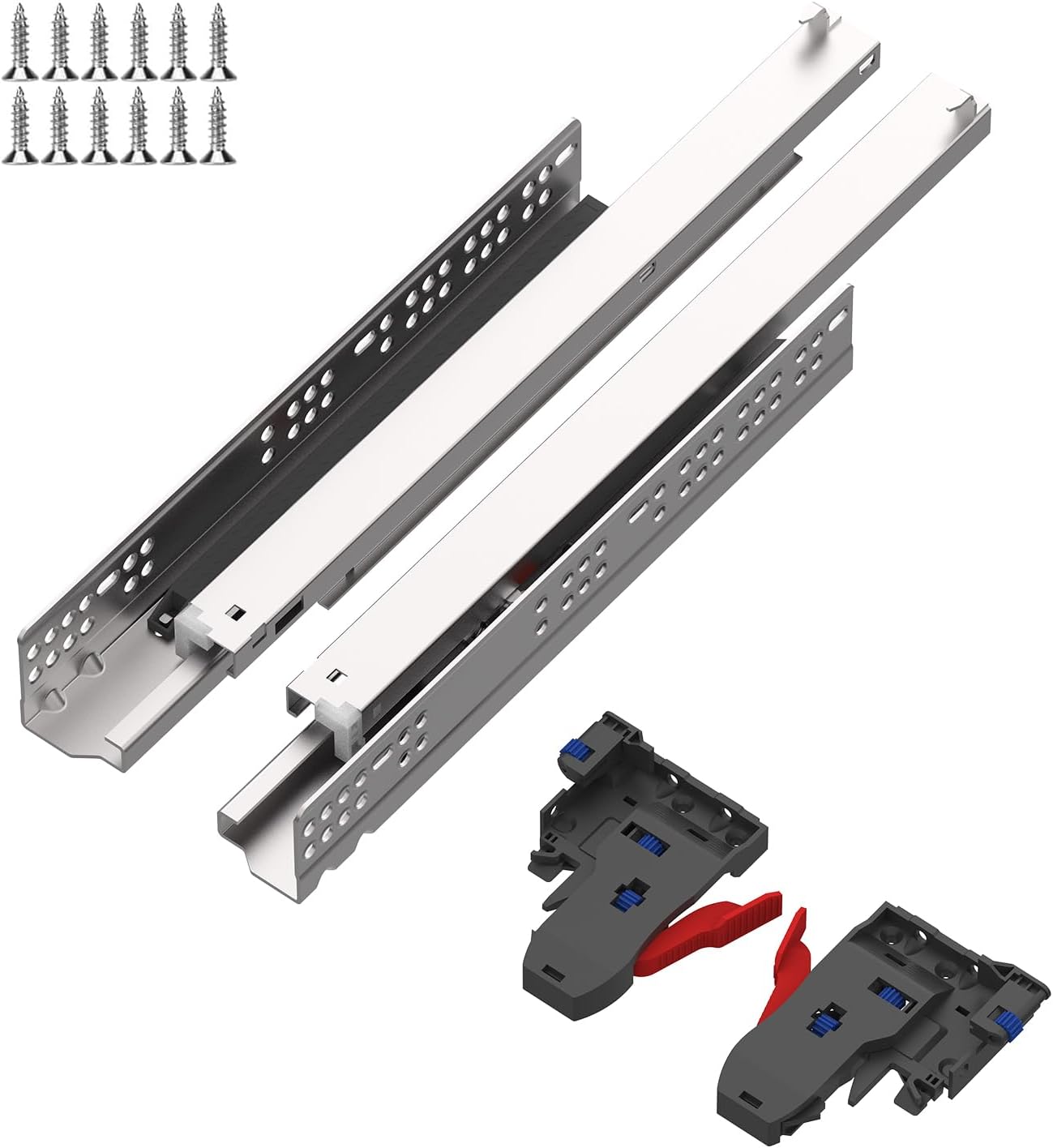 24 Inch Undermount Soft Close Drawer Slides for Frameless Cabinets