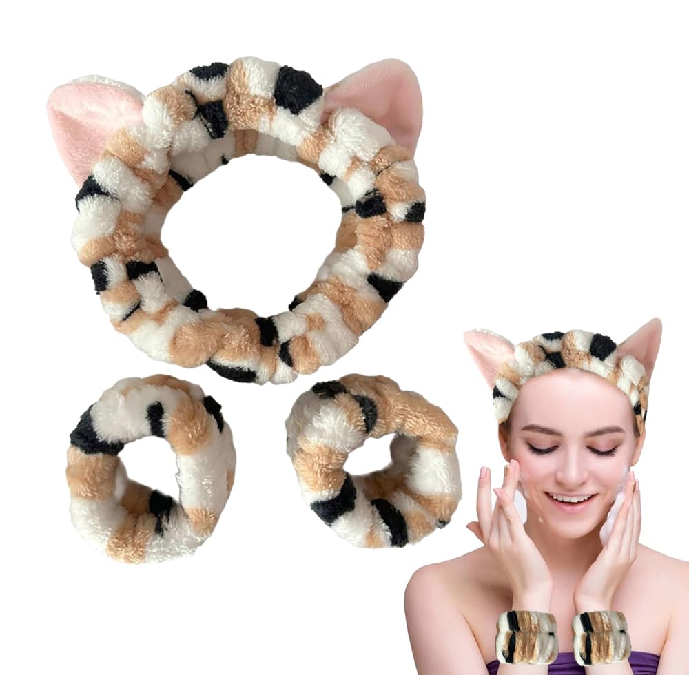 Cat Ear Headband Set - Trendy Skincare Must-Have!