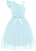 Charming Arshiner One Shoulder Ruffle Dress for Girls' Special Events