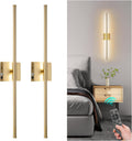 Battery Operated Wall Sconce 2 Pack - Rechargeable, Dimmable