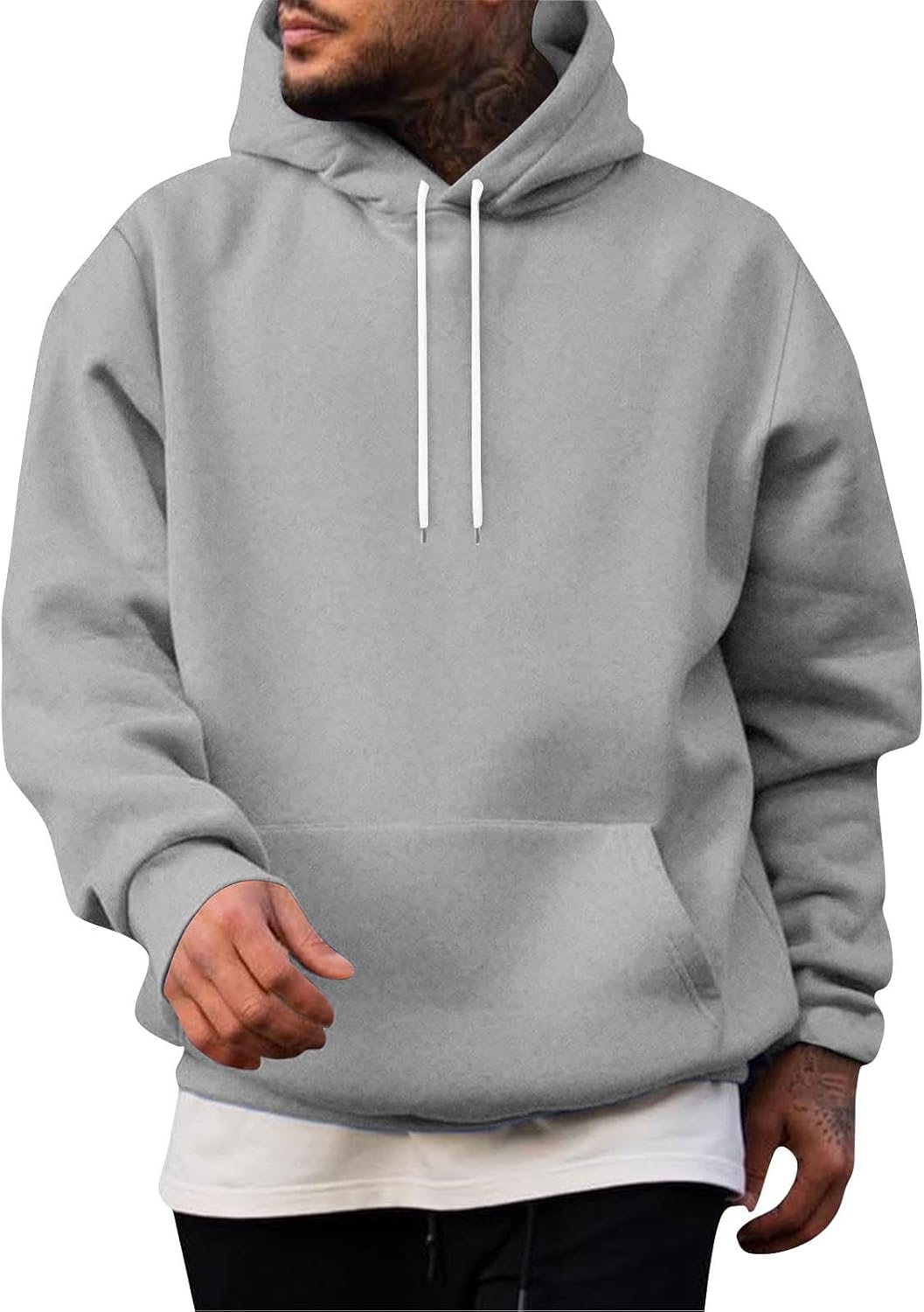 Loose Fit Drawstring Hoodie with Pockets