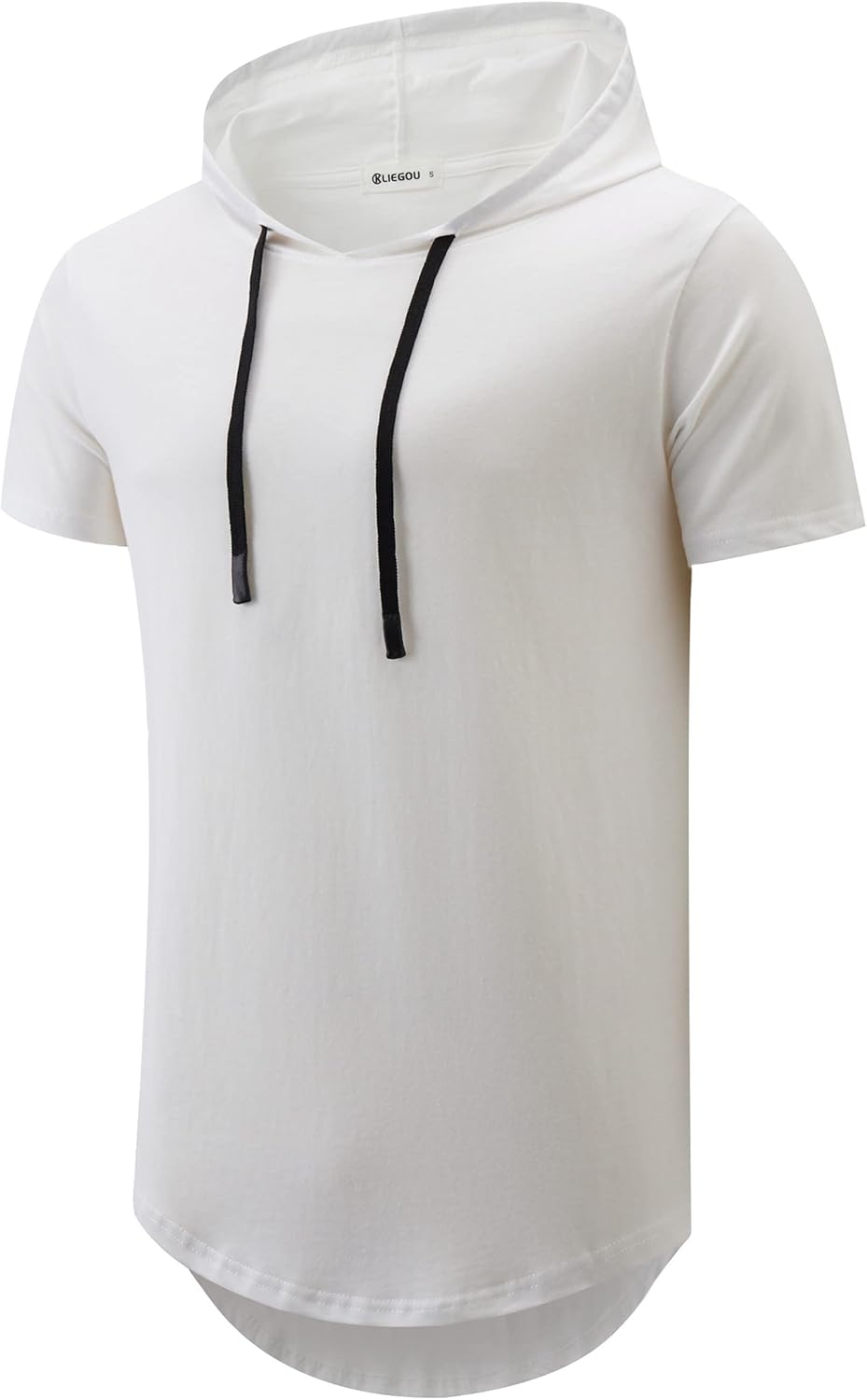 KLIEGOU 100% Cotton Longline Hoodie Tee | Hip Hop Style | S-XXXL