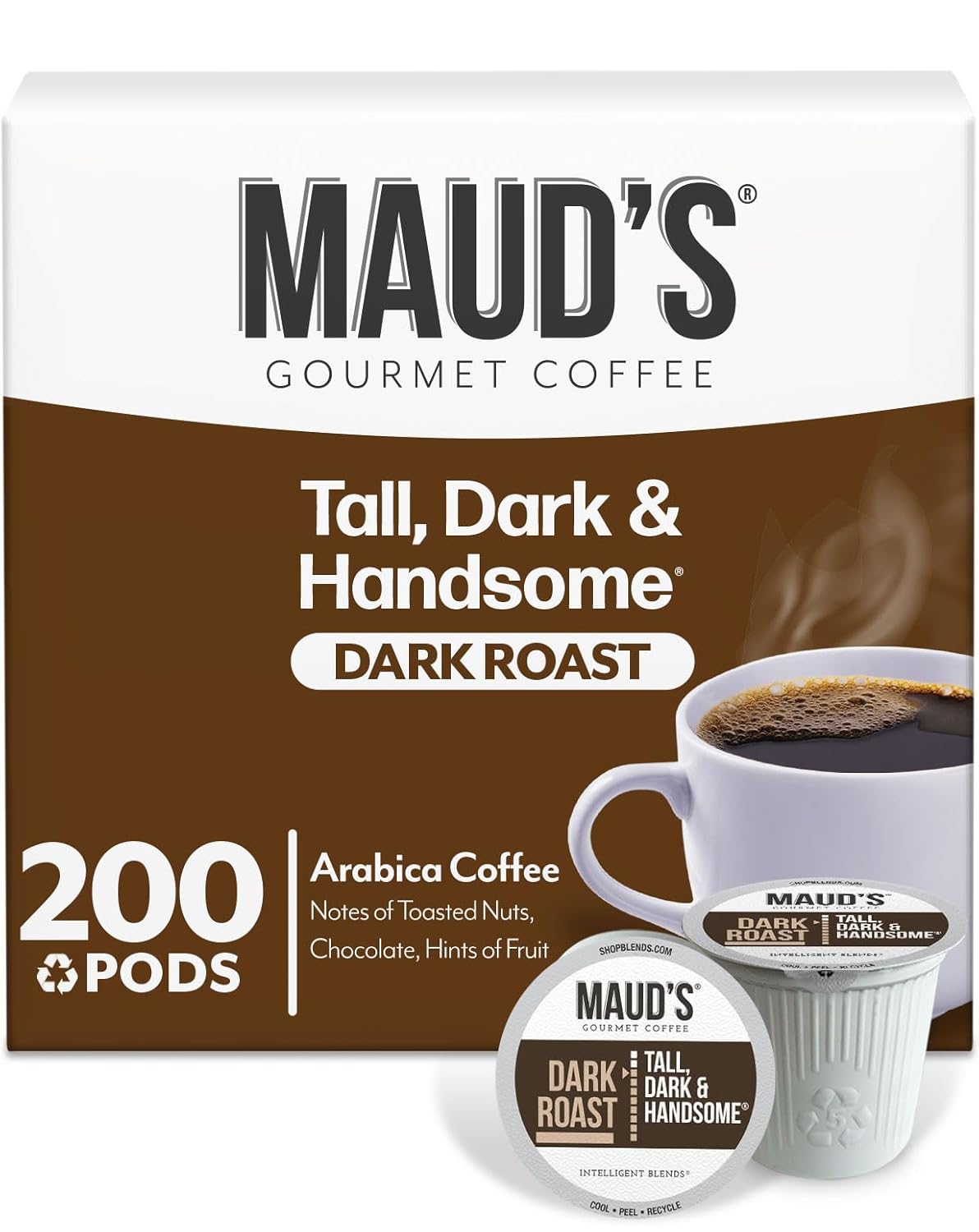 Maud's Dark Roast Coffee Pods - 200ct of Rich Flavorful Brew