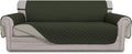 Reversible Oversized Sofa Cover for 3 Cushion Couch - Army Green/Beige