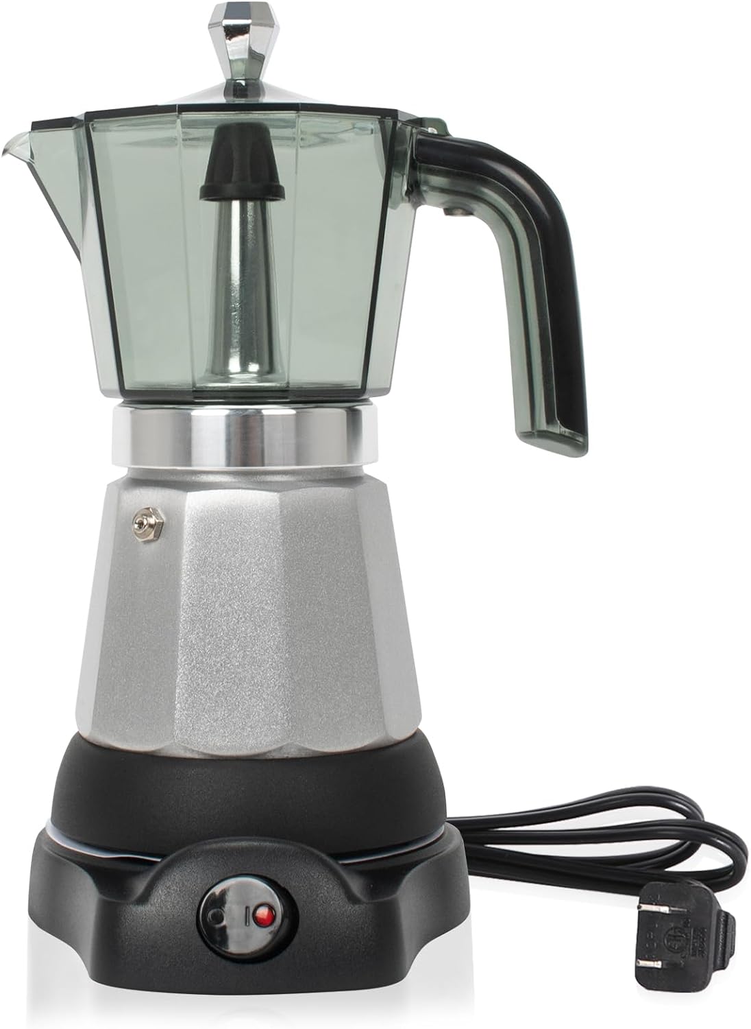 6 Cup Manual Espresso Maker for Authentic Italian Moka Coffee