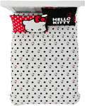 Hello Kitty Polka Dot Queen Sheet Set - Super Soft Microfiber