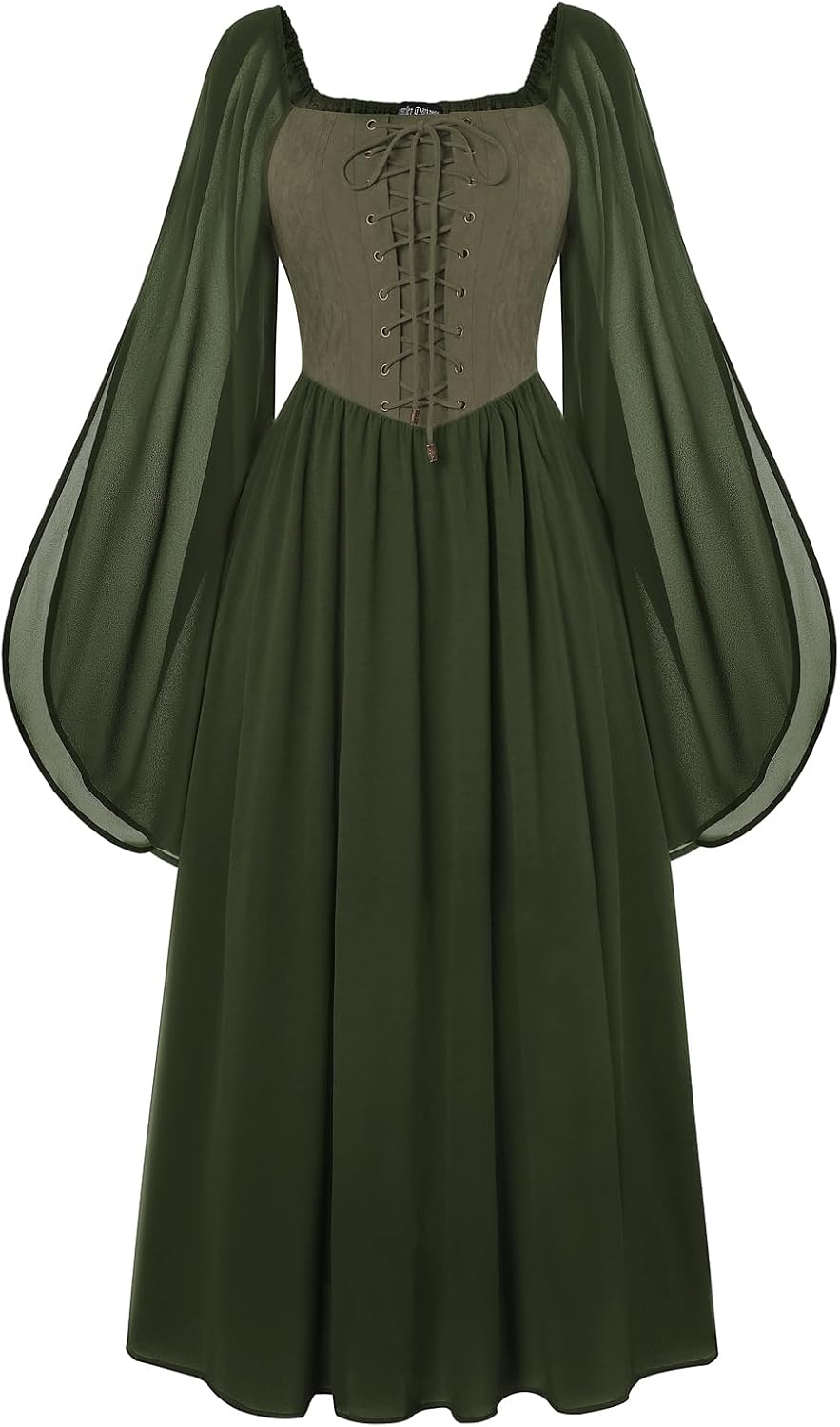 Scarlet Darkness Renaissance Costume Women Pirate Dress with Pockets