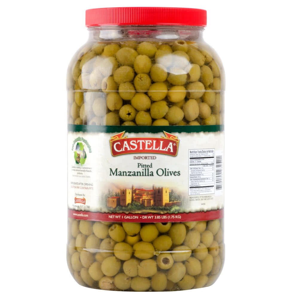 TableTop King Manzanilla Pitted Olives - Perfect for Salads & Tapas