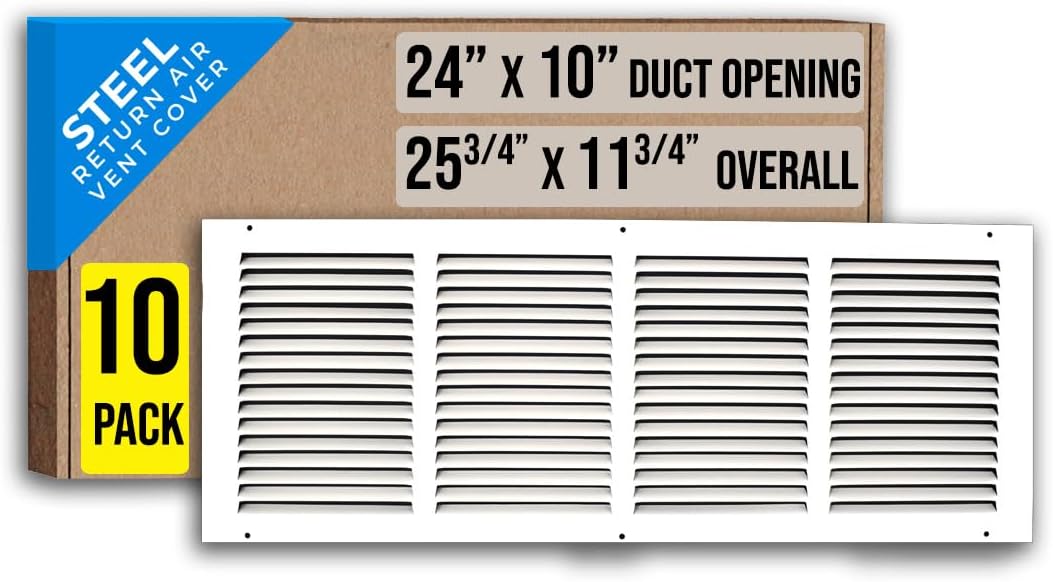 24x10 Steel Return Air Grille for Efficient HVAC Airflow