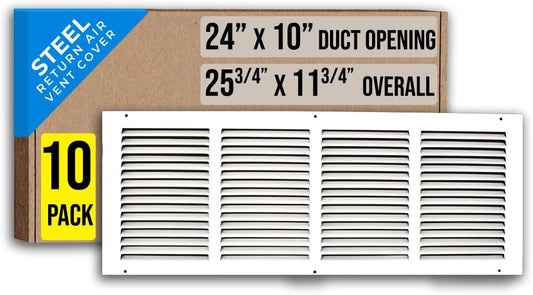 24x10 Steel Return Air Grille for Efficient HVAC Airflow