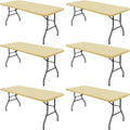 6 Pack Fitted Picnic Table Cover for 6 ft Rectangle Tables - Windproof